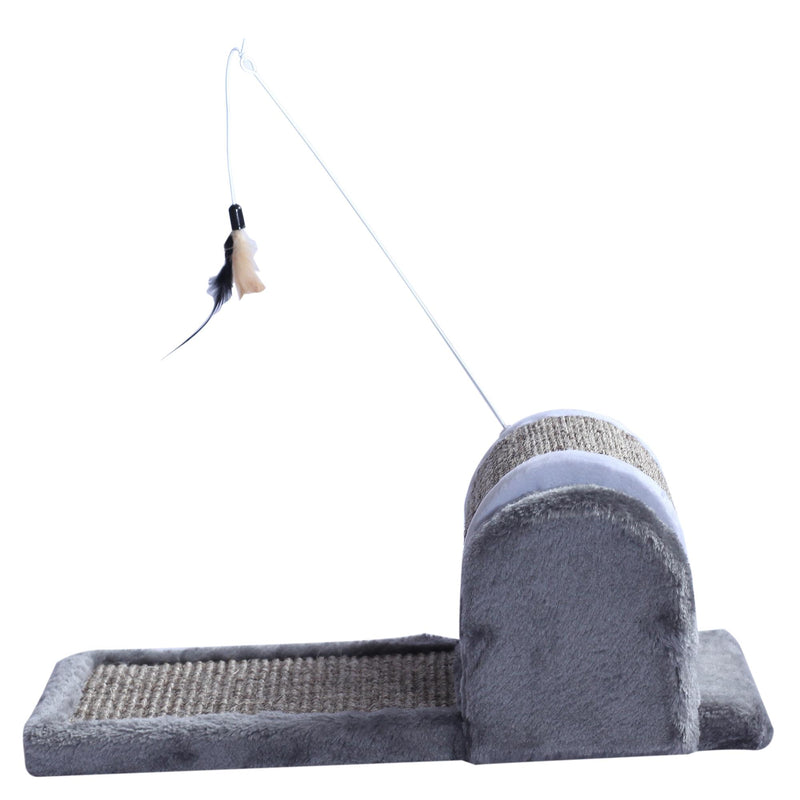 Tiragraffi per Gatto in Sisal Grigio 45x25x16 cm 