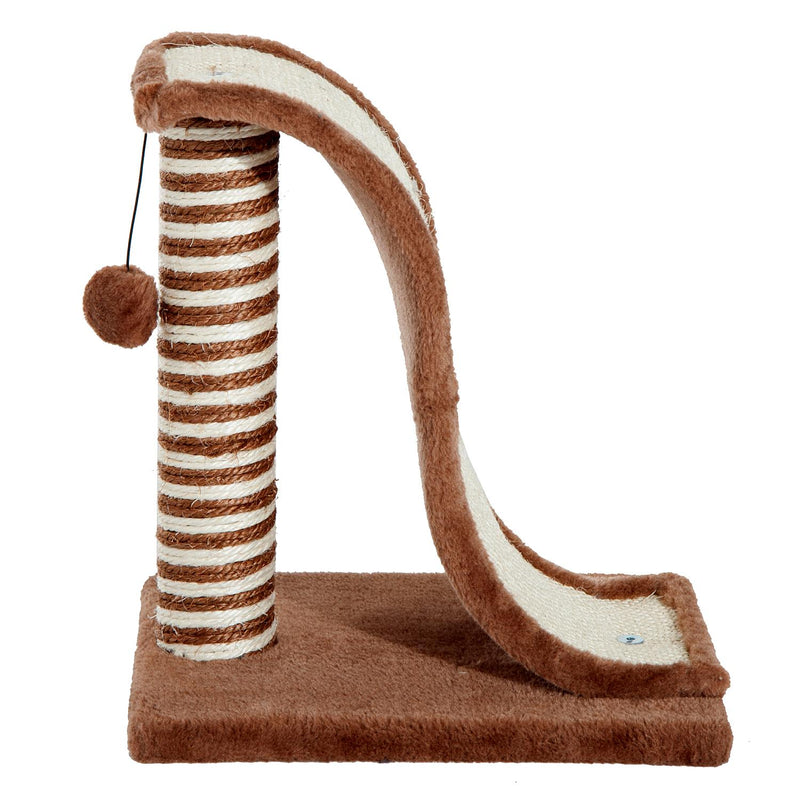 Tiragraffi per Gatti Parco Giochi in Sisal Caffè Chiaro 35x30x39 cm 