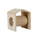 Cuccia Tiragraffi per Gatti Giocattolo con 3 Buchi e Pallina in Peluche e Sisal 36x35x43 cm 