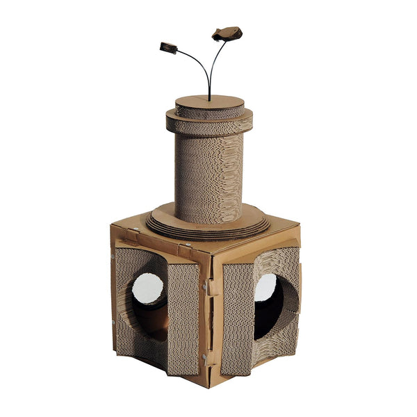 Struttura Tiragraffi in Cartone Set 3 Pezzi Multifunzionale con Erba Gatta prezzo