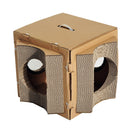 Struttura Tiragraffi in Cartone Set 3 Pezzi Multifunzionale con Erba Gatta 