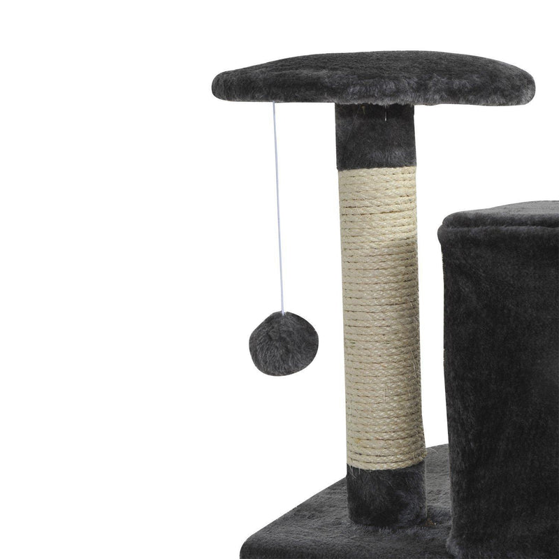 Albero Tiragraffi per Gatto grigio 60x60x200 cm 