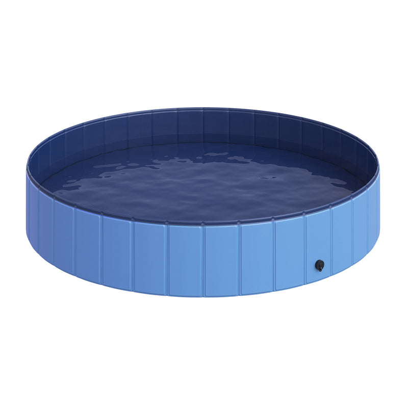 Piscina Pieghevole per Cani in PVC Azzurro Ø160x30h cm 