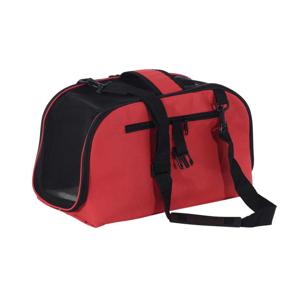 online Trasportino Borsa Pieghevole per Cani Gatti Animali Domestici 43x22x27 cm Rosso