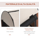 Trasportino per Cani e Gatti Pieghevole Caffè 46x36x41 cm 