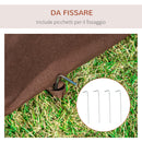 Trasportino per Cani e Gatti Pieghevole Caffè 61x46x51 cm 