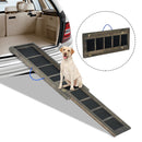 Rampa Pieghevole per Cani in Legno con Rivestimento Antiscivolo 165x43 cm 