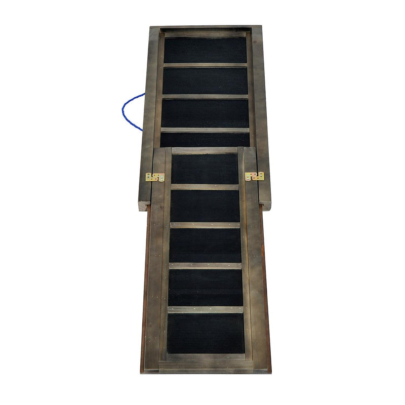 Rampa Pieghevole per Cani in Legno con Rivestimento Antiscivolo 165x43 cm 