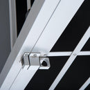 Gabbia Box per Trasporto Cani Lega d'alluminio Nero argento 65x91x69 cm 