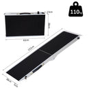 Rampa Antiscivolo per Animali Domestici in Alluminio 122x38x5 cm 