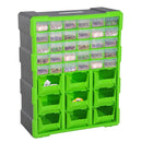 Cassettiera Box per Accessori Minuteria Verde 38x16x47.5 cm 