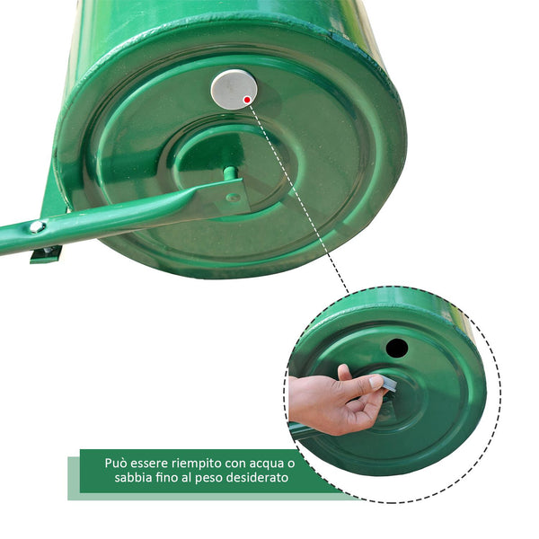 sconto Rullo da Giardino Professionale in Metallo 104x42x30 cm