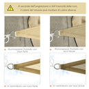 Tenda Vela da Giardino Triangolare 3x3x3m in HDPE Sabbia 