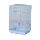 Voliera per Uccelli in Ferro con Vassoio bianco 52x41x78 cm 