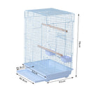 Voliera per Uccelli in Ferro con Vassoio bianco 52x41x78 cm 