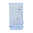 Voliera per Uccelli in Ferro con Vassoio bianco 52x41x78 cm 