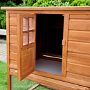 Pollaio con Nidificazione e Area di Corsa in Legno 168x110.5x101.5 cm 