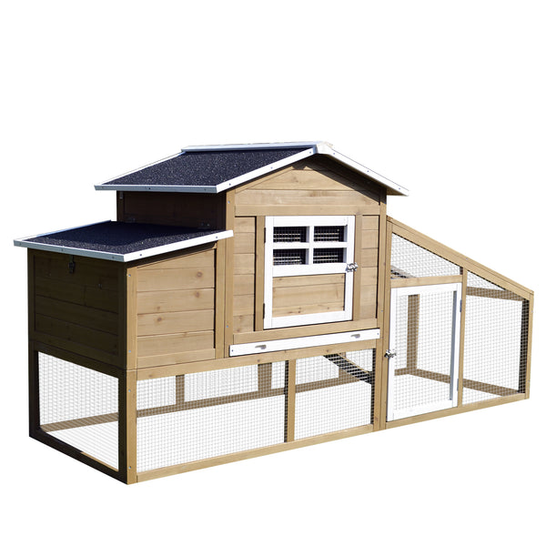 prezzo Pollaio da Giardino per Galline con Corsa e Zona di Nidificazione Vassoio Estraibile 200x80x105 cm