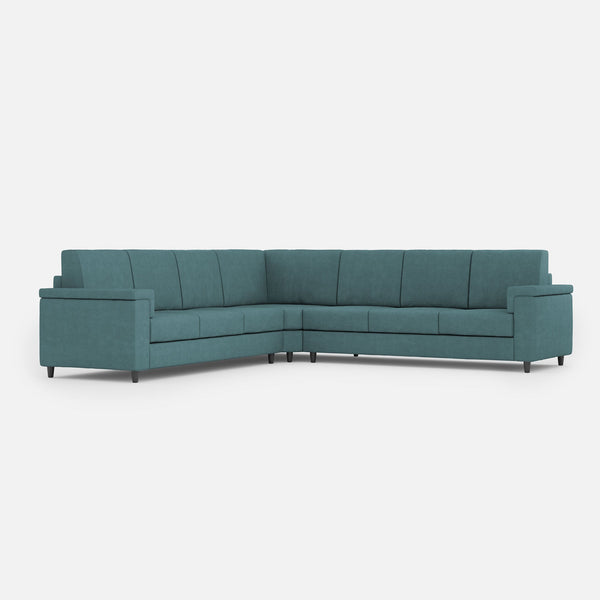 Divano Angolare 7 Posti 286x286x85 cm Marrak in Tessuto Petrolio online