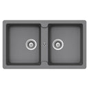 Lavello 86x50 cm 2 vasche croma Samet