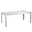 Tavolo Allungabile da Giardino 180/240x100xh75 cm in Alluminio Cleveland Bianco