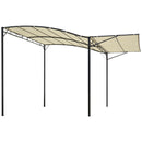 Pergola da Giardino 300x250x200-250A cm in Acciaio con Copertura in Tessuto Beige