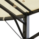 Pergola da Giardino 300x250x200-250A cm in Acciaio con Copertura in Tessuto Beige