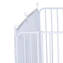 Recinto in Metallo per Animali Domestici per Esterno Bianco 8 Elementi 80x80 cm 