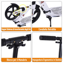 Monopattino per Ragazzi Pieghevole Regolabile 90-105 cm Bianco 