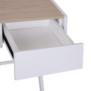 Scrivania per Ufficio in Acciaio Rovere e Bianco 105x56x75 cm 