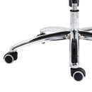 Sedia Poltrona da Ufficio Presidenziale Girevole in Lino Traspirante Nero 