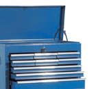 Carrello Porta Attrezzi da Officina Professionale Cassettiera in Lamiera Blu 61.5x33x113 cm 