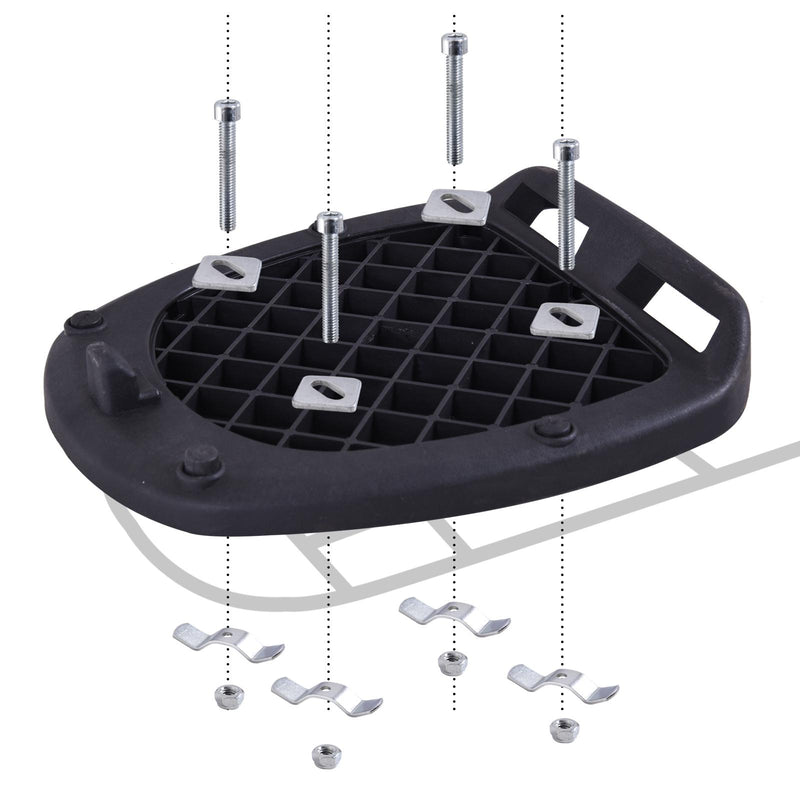 Bauletto Universale per Scooter e Moto Nero 52L 59.5x43.5x31 cm 