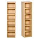 Set 2 Librerie Mobiletti 6 Ripiani in Legno MDF 21x19.2x88.3 cm 
