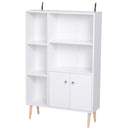 Mobiletto Libreria con Piedini in Legno di Pino Bianco 80x23.5x118 cm 