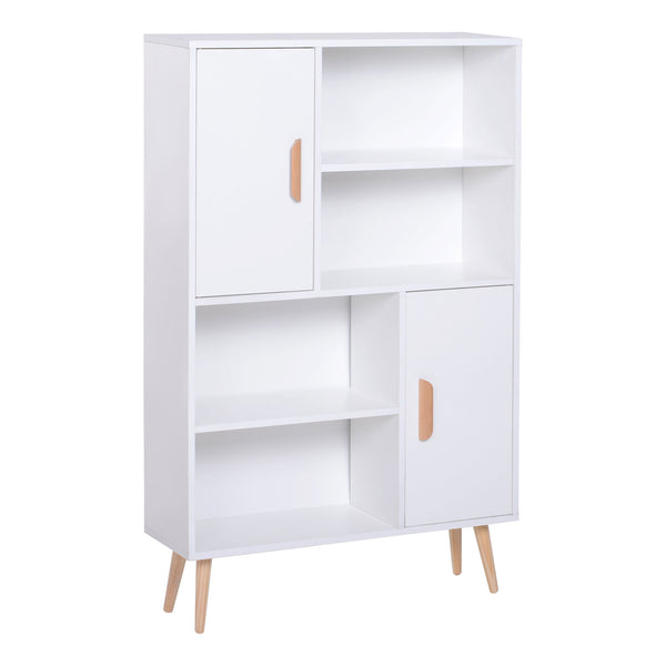 Libreria con Piedini in Legno di Pino Bianco 80x23.5x123 cm sconto