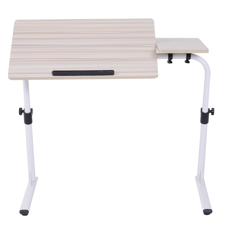 Scrivania Tavolino Porta Pc da Ufficio  in Legno e Metallo 80x40x45-65.5 cm 