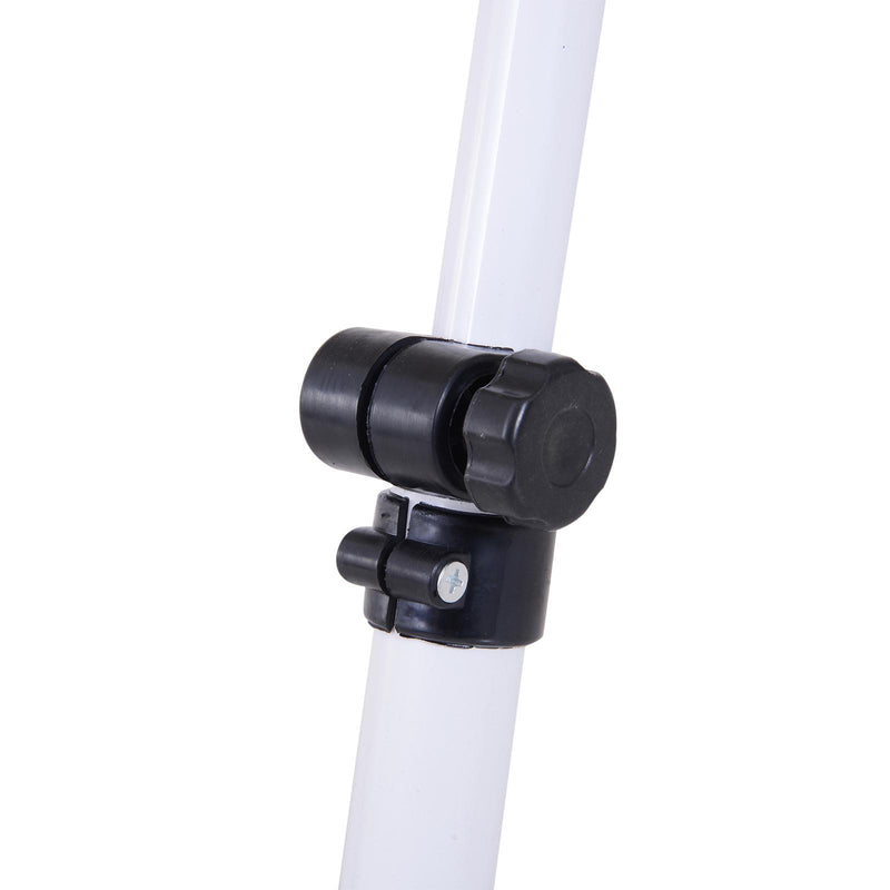 Scrivania Tavolino Porta Pc da Ufficio  in Legno e Metallo 80x40x45-65.5 cm 