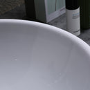 Lavabo da Appoggio in Ceramica Smaltato Design Moderno Bianco 42x42x14 cm 
