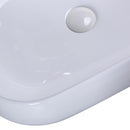 Lavabo da Appoggio Rettangolare in Ceramica Smaltata Bianco 56x42x14.5 cm 