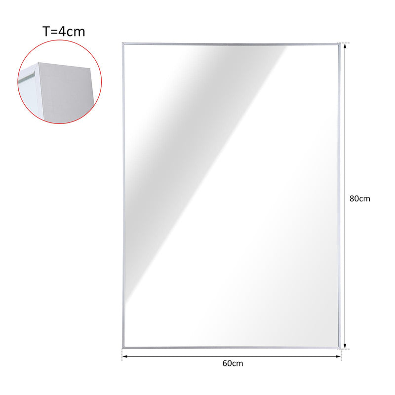 Specchio da Bagno 60x80 cm Silver 