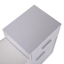 Divanetto Scarpiera 3 Scomparti con Cuscino Bianco 94.5x57x30 cm 