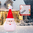 Gonfiabile Babbo Natale XXL 100x130x250 cm con 4 LED da Esterno in Poliestere 190T      