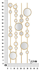 Pannello da Muro Small Mirrors 35,5x1,5x90 cm in Ferro