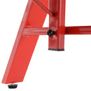 Scrivania da Gaming 168x66x92.5 cm in Acciaio e MDF con Portabicchiere  Rossa e Nera