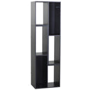 Libreria Salvaspazio per Soggiorno in Legno 120-165 x35x50 cm  Nera