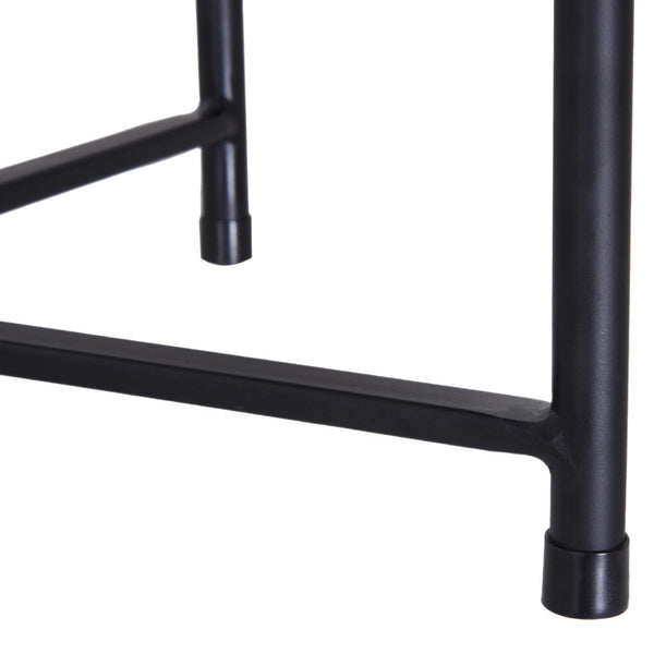 acquista Tavolino da Caffé Rotondo in Metallo Ø51x65 cm Industrial Nero