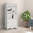 Mobiletto da Bagno in 40x23x80 cm  Floreale Bianco