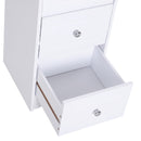 Mobiletto Bagno Cassettiera 3 Cassetti in Legno 30x30x68.5 cm  Floreare Bianco