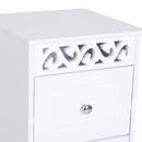 Mobiletto Bagno Cassettiera 3 Cassetti in Legno 30x30x68.5 cm  Floreare Bianco